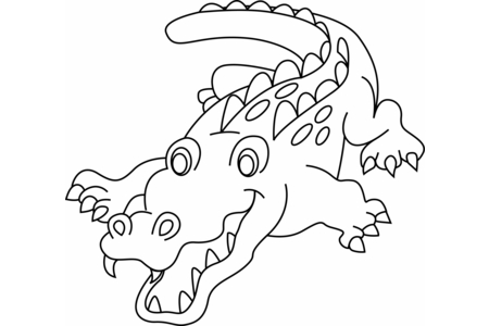 Printable coloring pages Crocodile 03 – 10doigts