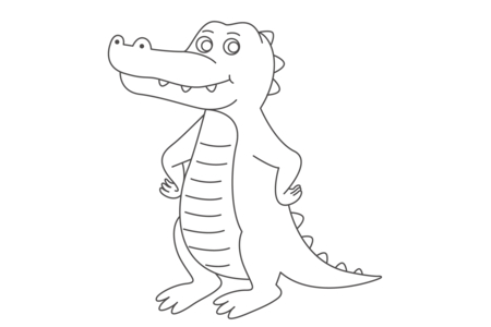 Printable coloring pages Crocodile 07 – 10doigts