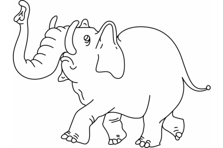 Dibujos para imprimir : Elefante 13 – 10 Doigts