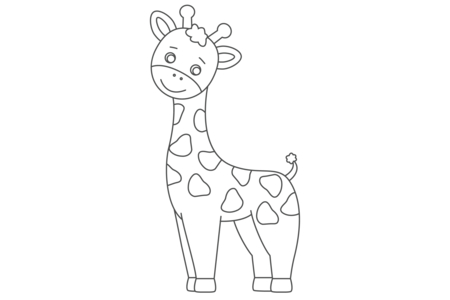 Printable coloring pages Giraffe 05 – 10doigts
