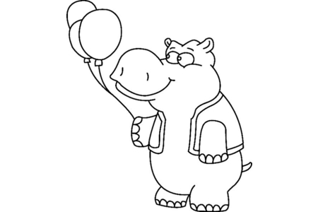 Printable coloring pages Hippopotamus 03 – 10doigts