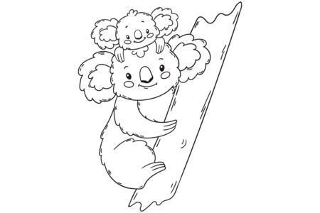 Printable coloring pages Koala 02 – 10doigts