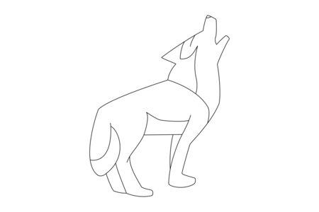 Printable coloring pages Wolf 01 – 10doigts