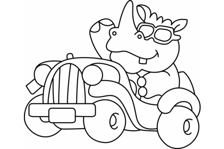 Printable coloring pages Rhinoceros02 – 10doigts