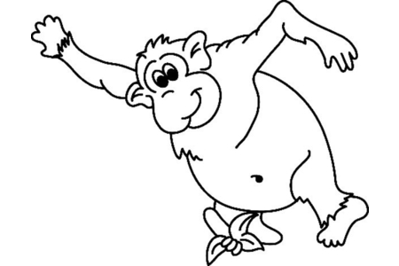 Printable coloring pages Monkey07 – 10doigts