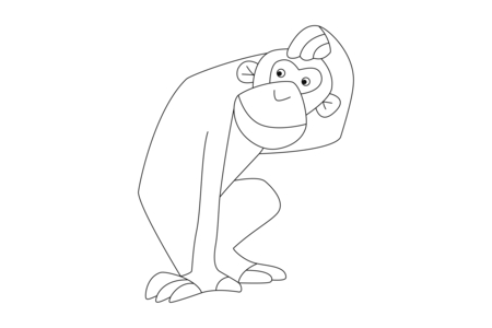 Printable coloring pages Monkey11 – 10doigts