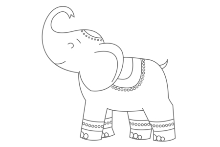 Dibujos para imprimir : Elefante 15 – 10 Doigts