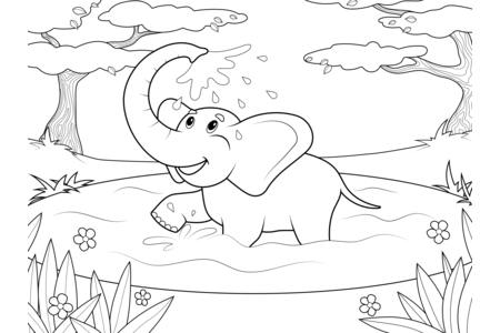 Printable coloring pages: Savannah Animals 9 – 10 Doigts