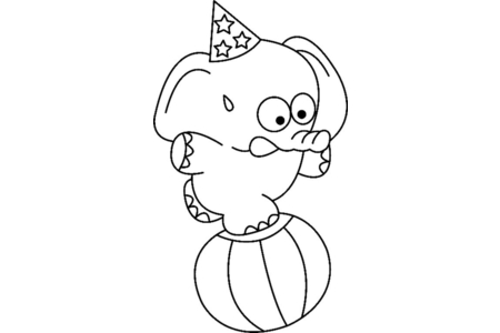 Printable coloring pages: Elephant03 – 10 Doigts