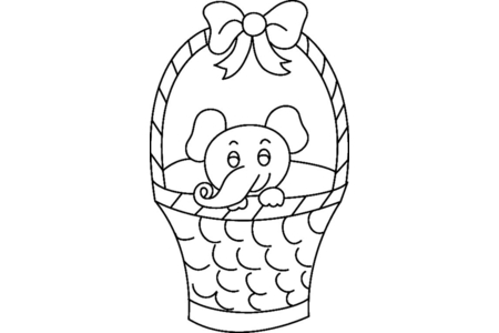 Printable coloring pages: Elephant08 – 10 Doigts