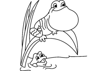 Printable coloring pages: Frog05 – 10 Doigts