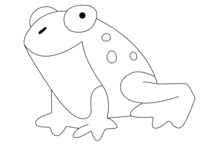 Printable coloring pages: Frog06 – 10 Doigts