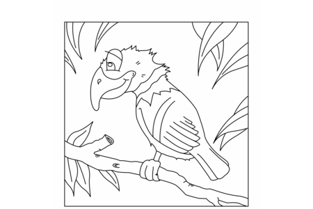 Printable coloring pages: Parrot04 – 10 Doigts