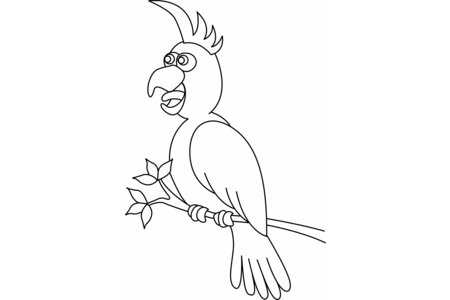 Printable coloring pages: Parrot05 – 10 Doigts
