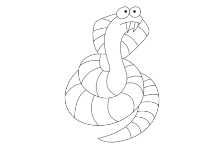 Dibujos para imprimir : Serpiente 01 – 10 Doigts