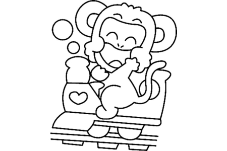 Dibujos para imprimir : Mono 10 – 10 Doigts