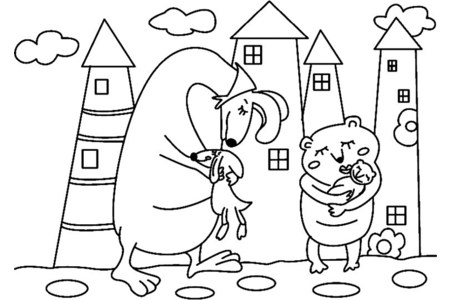 Printable coloring pages: Various animals 10 – 10 Doigts