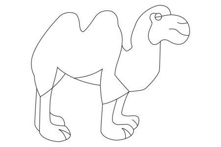 Dibujos para imprimir : Camello 01 – 10 Doigts