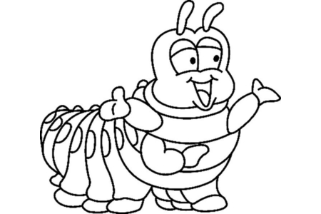 Dibujos para imprimir : Oruga 03 – 10 Doigts