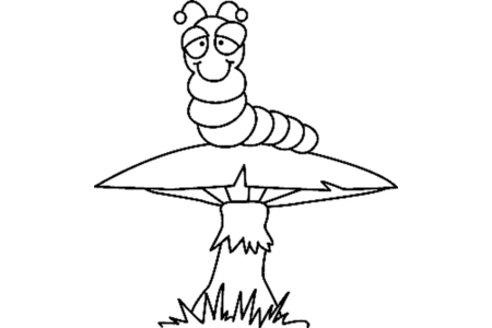 Dibujos para imprimir : Oruga 04 – 10 Doigts