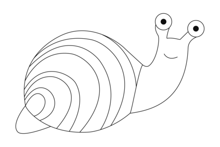 Dibujos para imprimir : Caracol 04 – 10 Doigts
