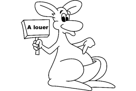 Printable coloring pages: Kangaroo 02 – 10 Doigts