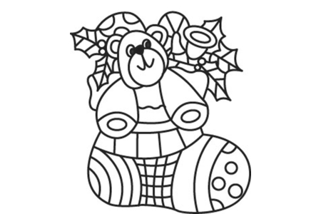 Printable coloring pages: Bear 04 – 10 Doigts
