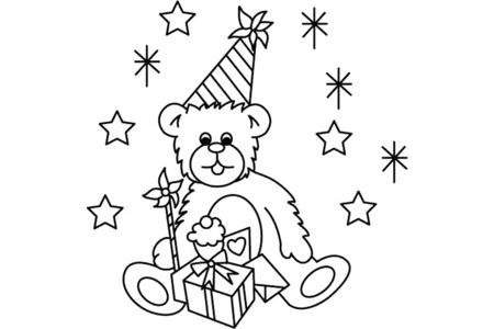 Printable coloring pages: Bear 06 – 10 Doigts