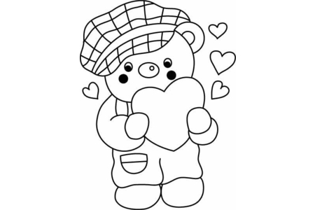 Dibujos para imprimir : Osito 08 – 10 Doigts