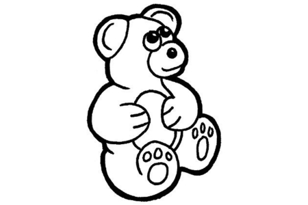 Printable coloring pages: Bear 18 – 10 Doigts