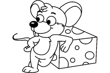 Printable coloring pages: Mouse 05 – 10 Doigts