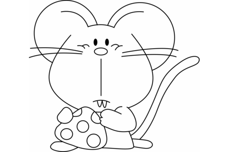 Printable coloring pages: Mouse 06 – 10 Doigts