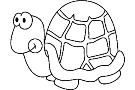 Printable coloring pages: Turtle 03 – 10 Doigts