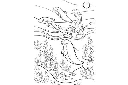 Printable coloring pages: Sea-animals4 – 10 Doigts