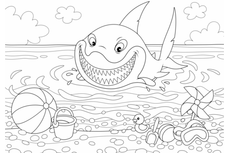 Printable coloring pages: Sea-animals7 – 10 Doigts