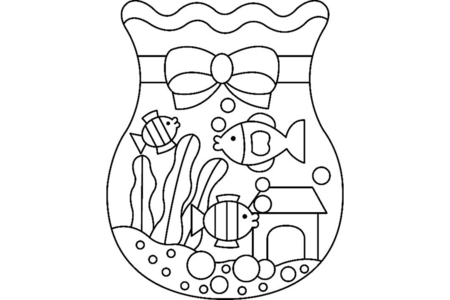 Dibujos para imprimir : Acuario n02 – 10 Doigts