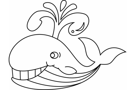 Dibujos para imprimir : Ballena 05 – 10 Doigts