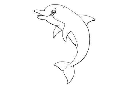Dibujos para imprimir : Delfín 09 – 10 Doigts