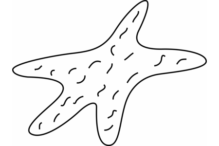 Dibujos para imprimir : Estrella de mar 01 – 10 Doigts
