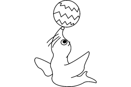 Dibujos para imprimir : Oso marino 02 – 10 Doigts