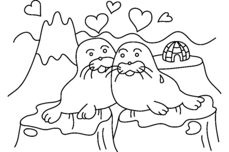 Dibujos para imprimir : Foca 02 – 10 Doigts