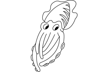 Printable coloring pages: Octopus 03 – 10 Doigts