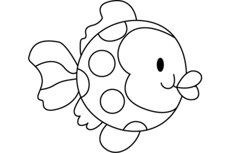 Printable coloring pages: Fish 01 – 10 Doigts
