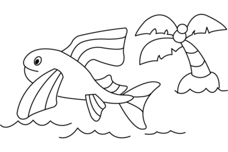 Printable coloring pages: Fish 06 – 10 Doigts