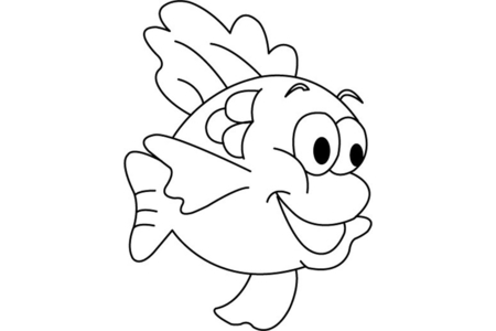 Printable coloring pages: Fish 07 – 10 Doigts