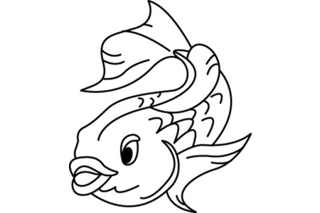 Printable coloring pages: Fish 09 – 10 Doigts