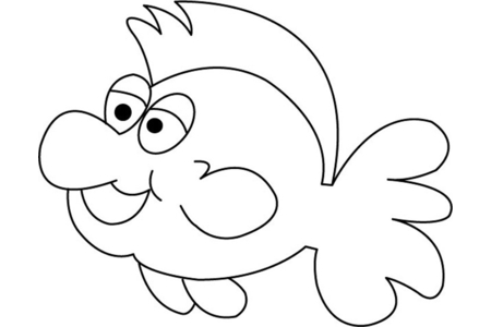 Printable coloring pages: Fish 10 – 10 Doigts