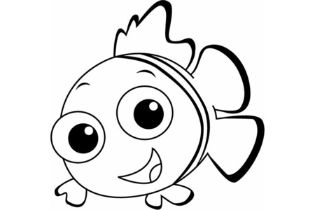 Printable coloring pages: Fish 15 – 10 Doigts