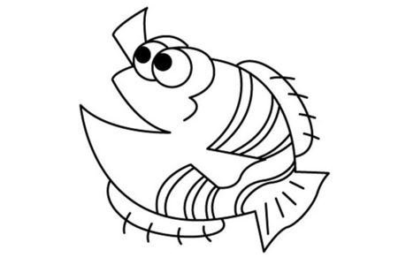 Printable coloring pages: Fish 16 – 10 Doigts