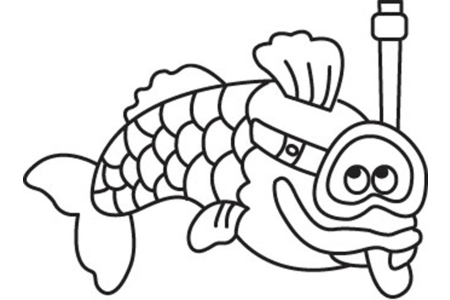 Printable coloring pages: Fish 19 – 10 Doigts